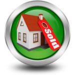 Green circular icon with a house with a sold label on it